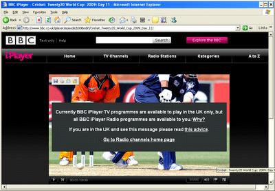 message - watching BBC abroad